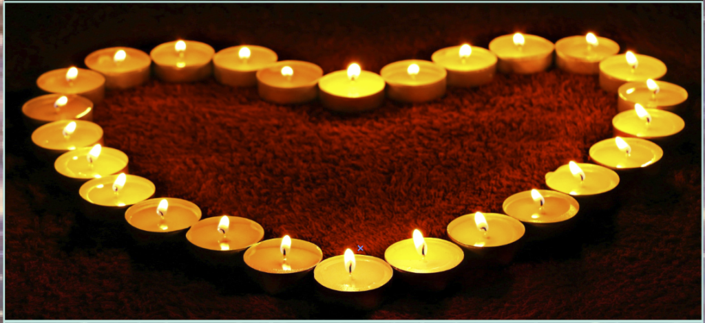 candles heart